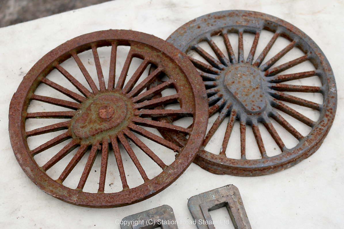 Pair 5 inch gauge Single driving wheel castings