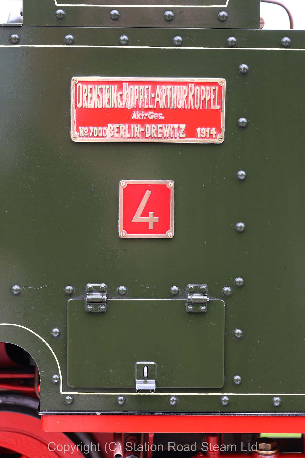 7 1/4 inch gauge Orenstein & Koppel 0-6-0