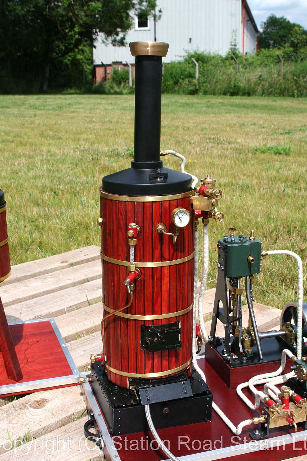 Gas-fired steam plant with 5 inch test boiler