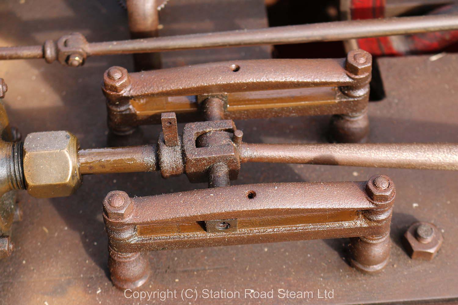 Antique twin cylinder horizontal engine
