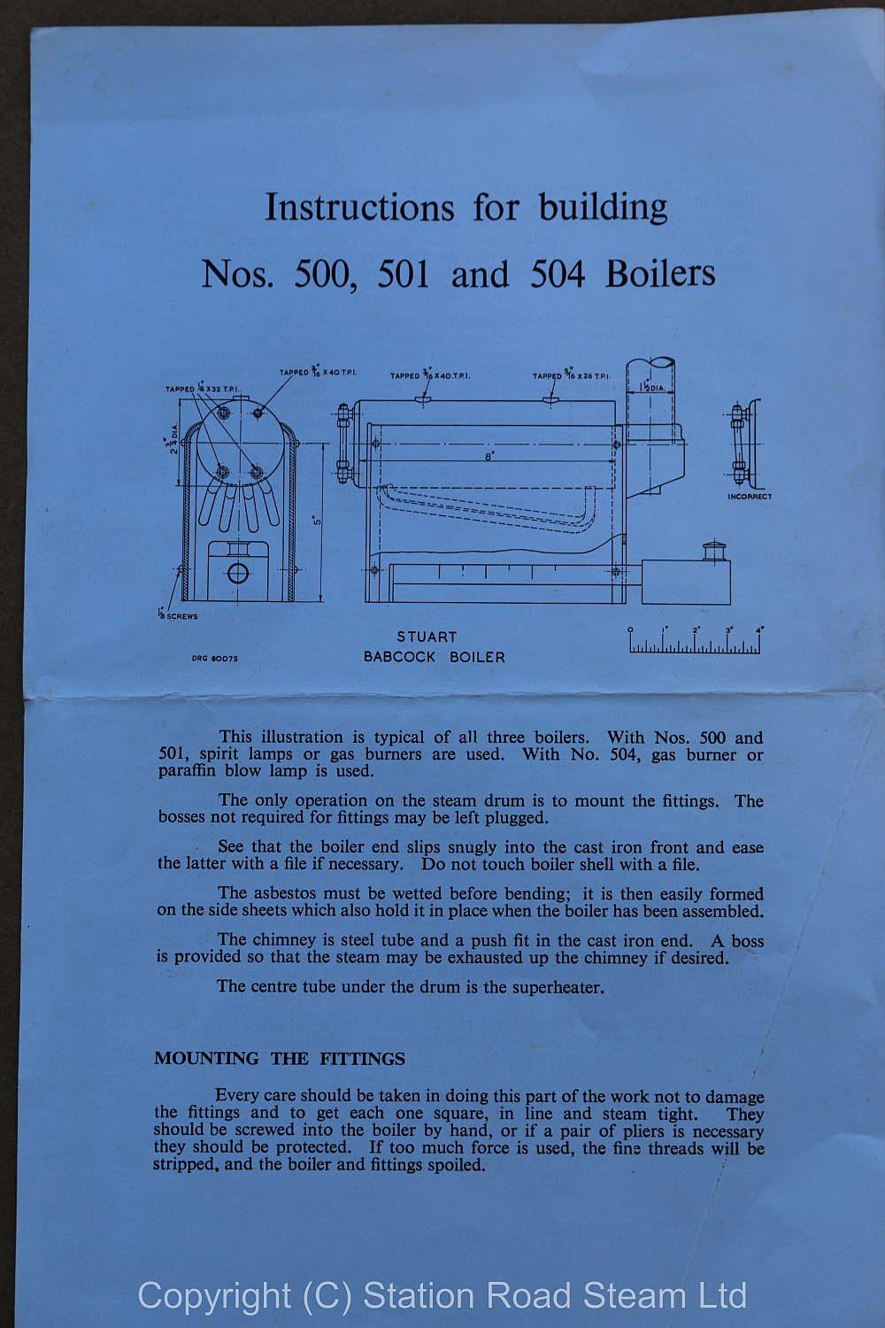 Stuart Babcock 500 type boiler