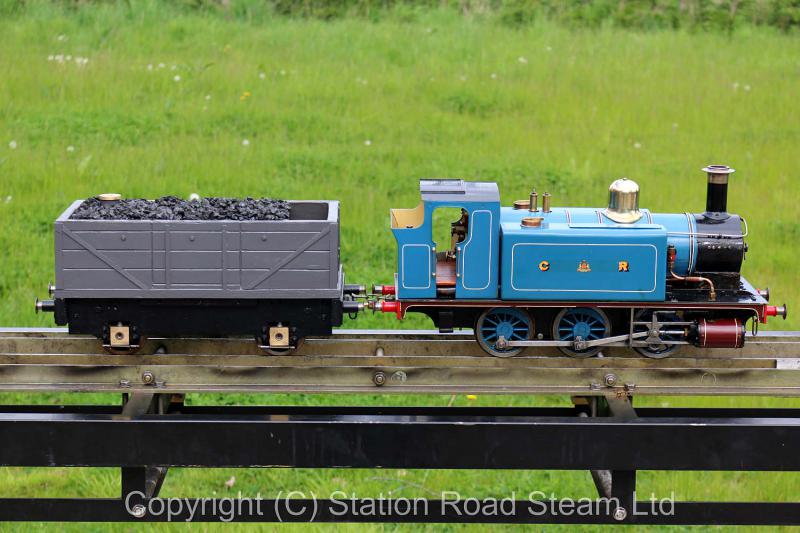 3 1/2 inch gauge "Rob Roy" 0-6-0T with coal truck