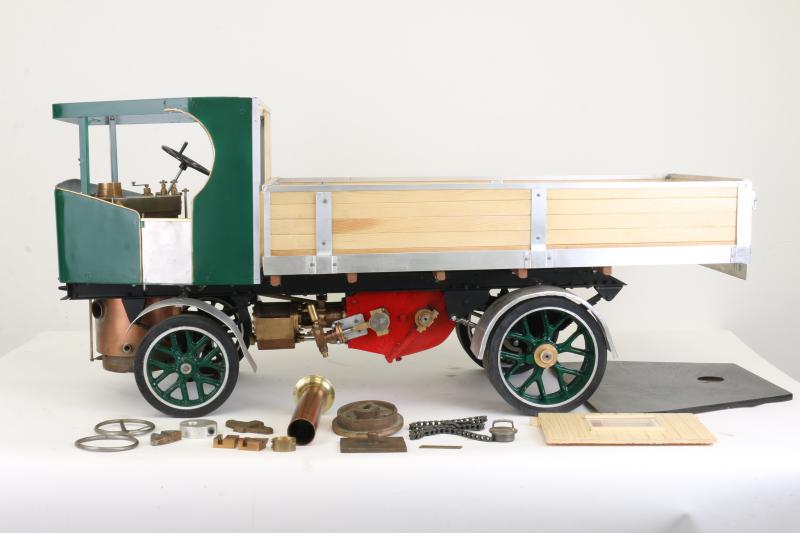 2 inch scale part-built Clayton steam wagon, commercial boiler