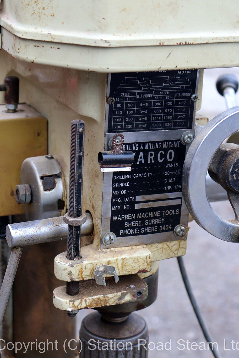 Warco vertical milling machine