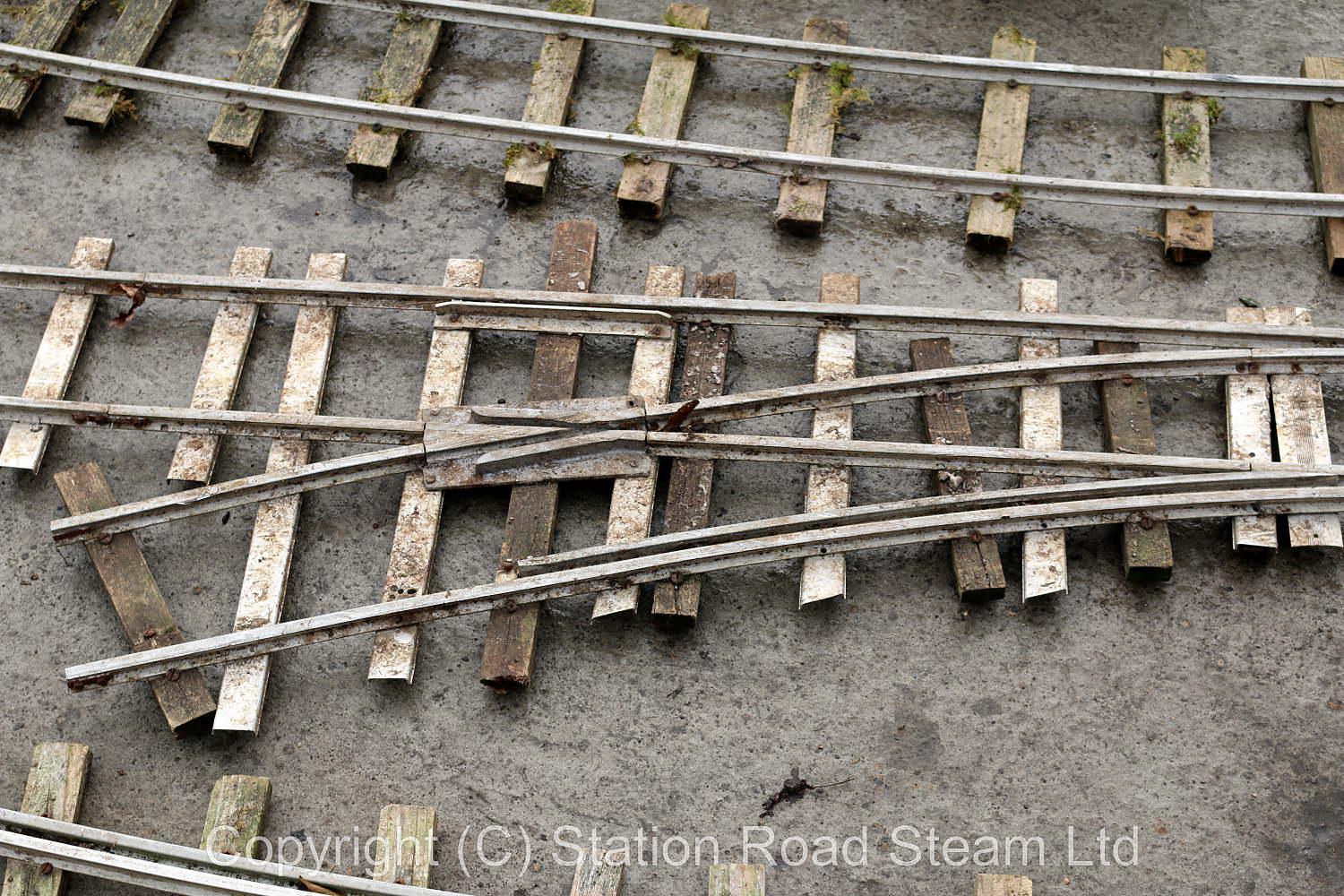 Quantity 5 inch gauge track with four turnouts