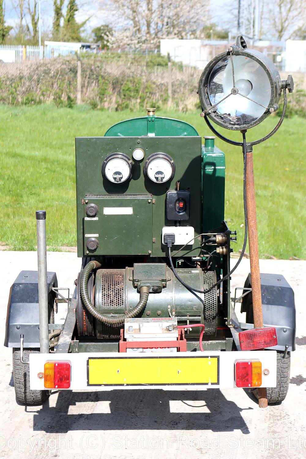 Coventry Climax generator on trailer