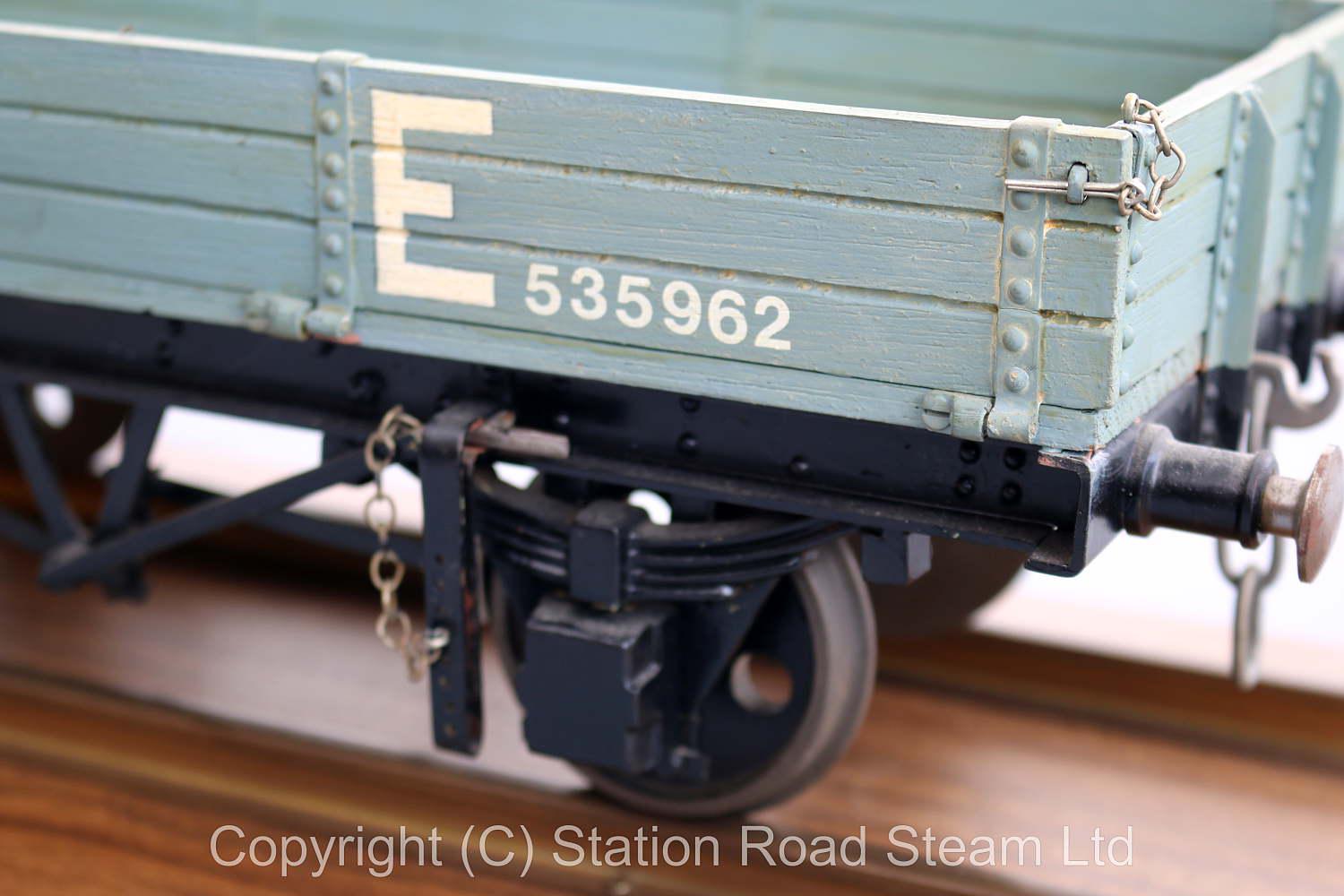 3 1/2 inch gauge North Eastern three plank wagon