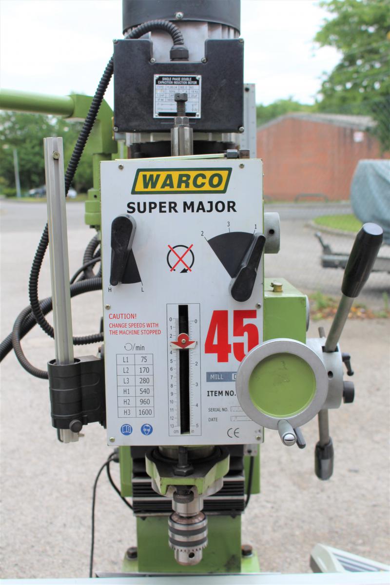 Warco Super Major mill with power table feed & DRO