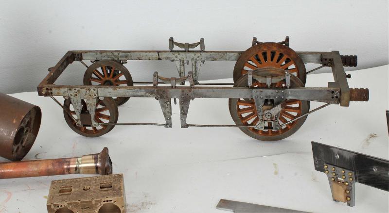 Part-built 3 1/2 inch gauge "Lion" with drawings