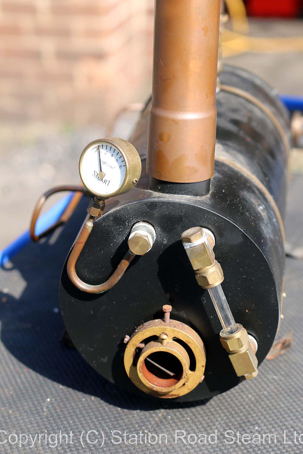 Stuart SH4 gas-fired boiler with hand pump, gas tank & burner