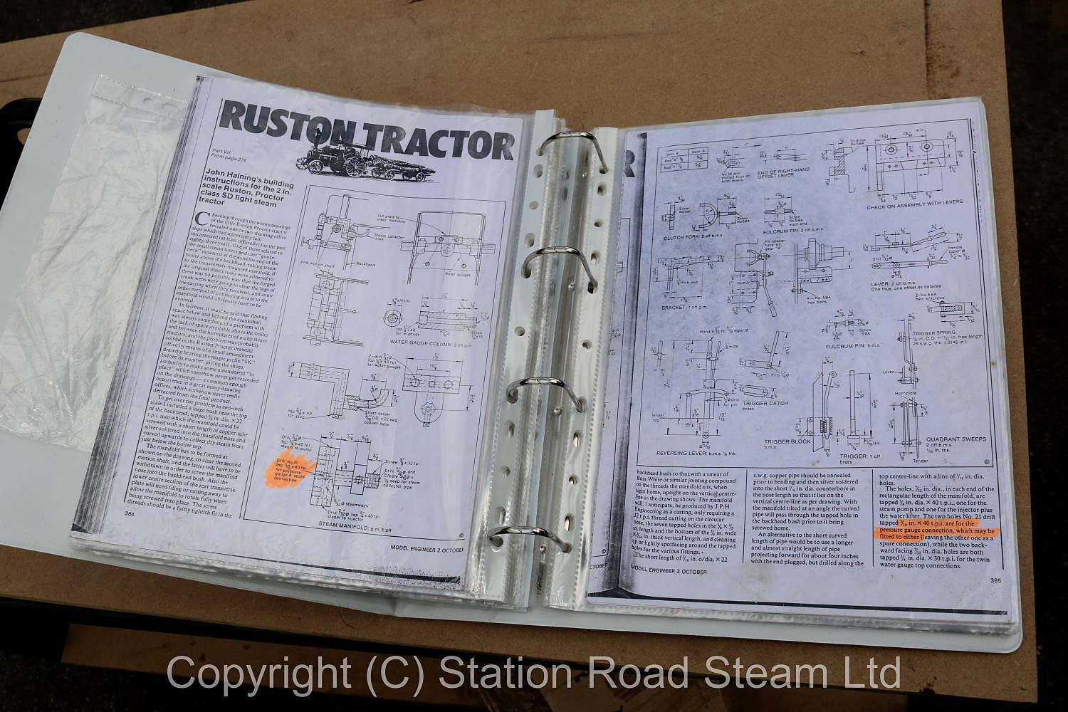 2 inch scale Ruston Proctor SD steam tractor