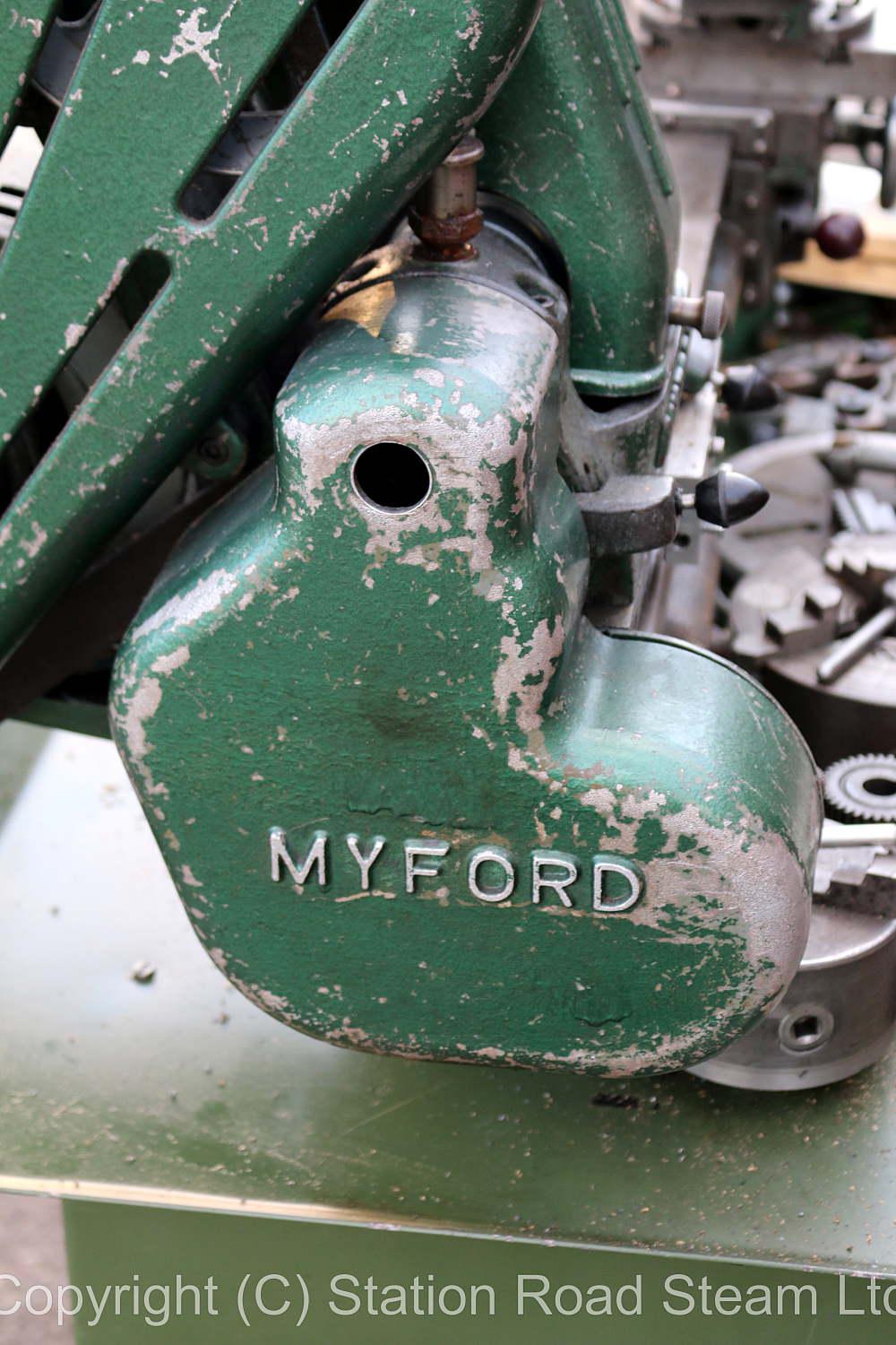 Myford ML7 lathe on stand