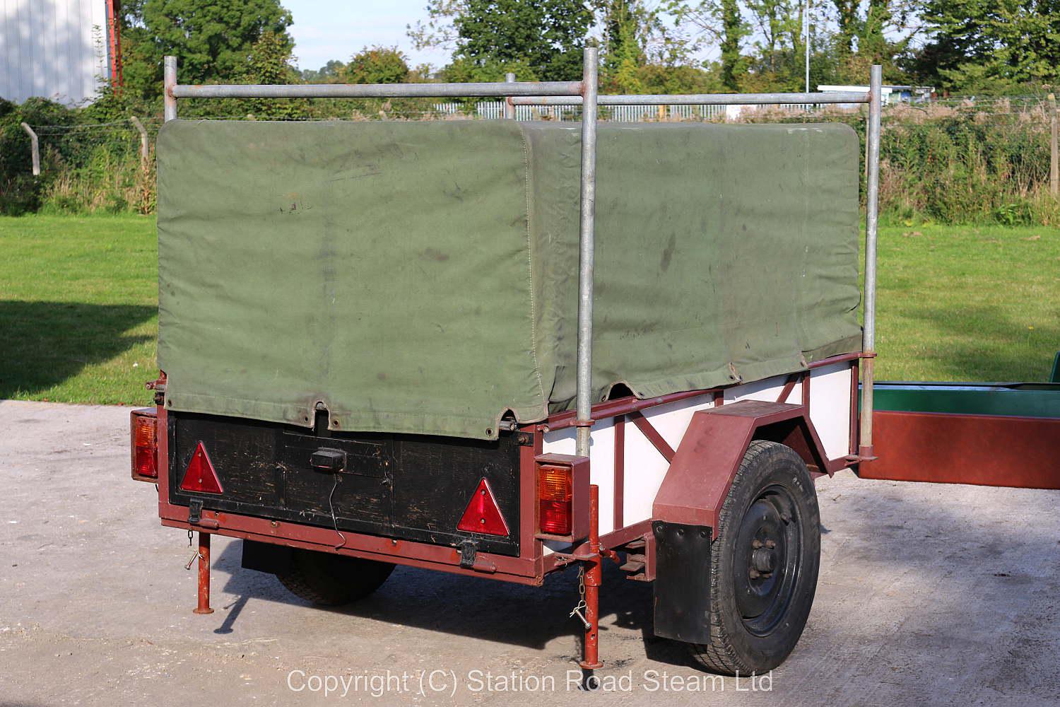 7 1/4 inch gauge fitted road trailer with tonneau