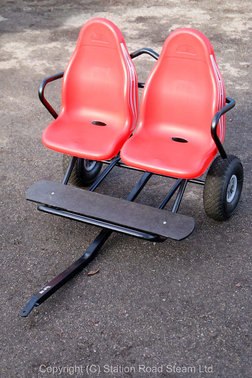 Two seat passenger trolley for 4 inch scale traction engine