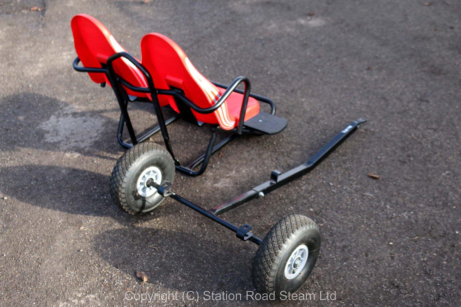 Two seat passenger trolley for 4 inch scale traction engine