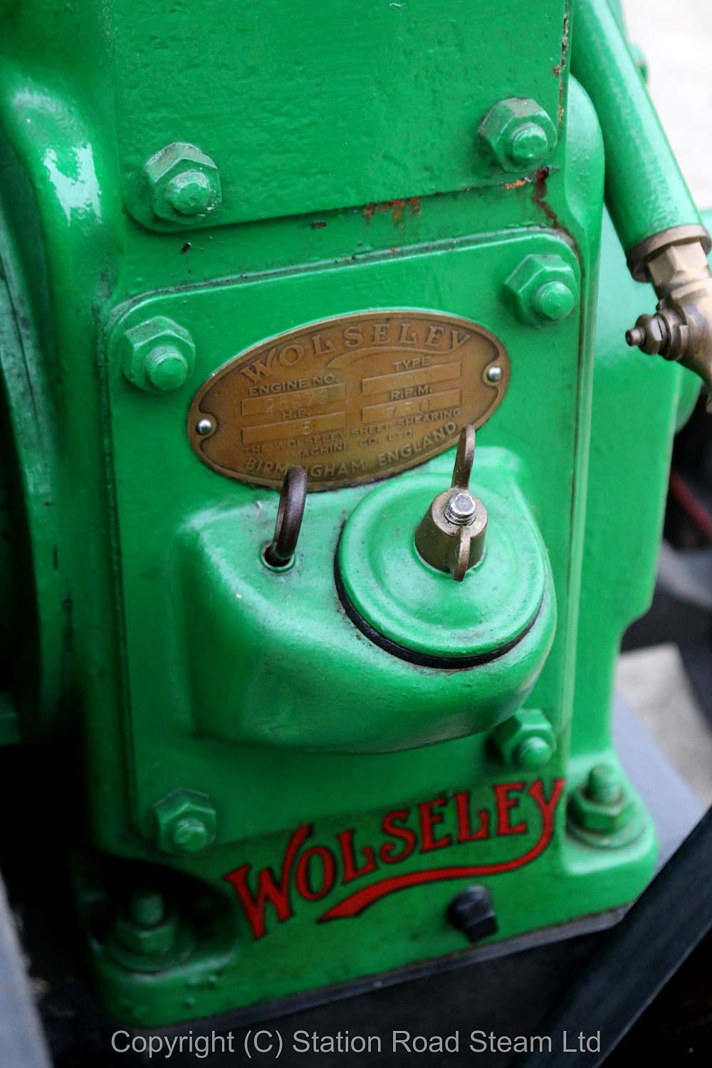 Wolseley WD8 engine with 24V dynamo & lighting board