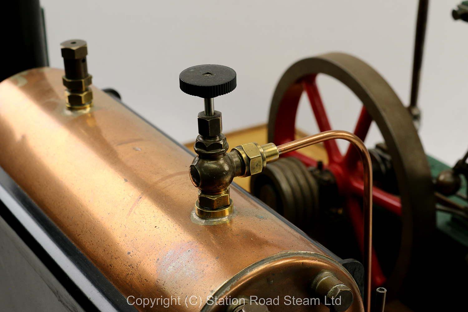 Stuart 504 boiler with beam engine, water tank and hand pump