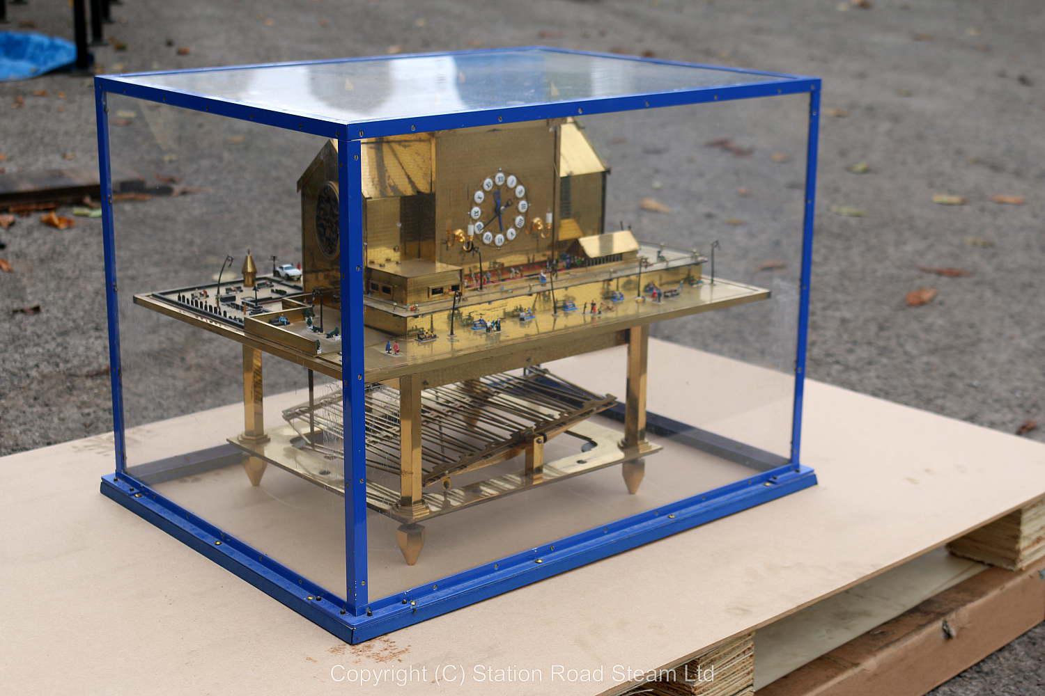 Congreve clock with station diorama