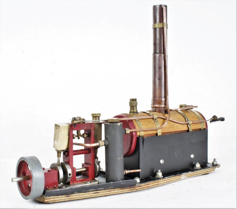 Twin cylinder marine steam plant