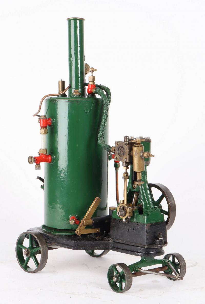 Dairy engine with vertical boiler