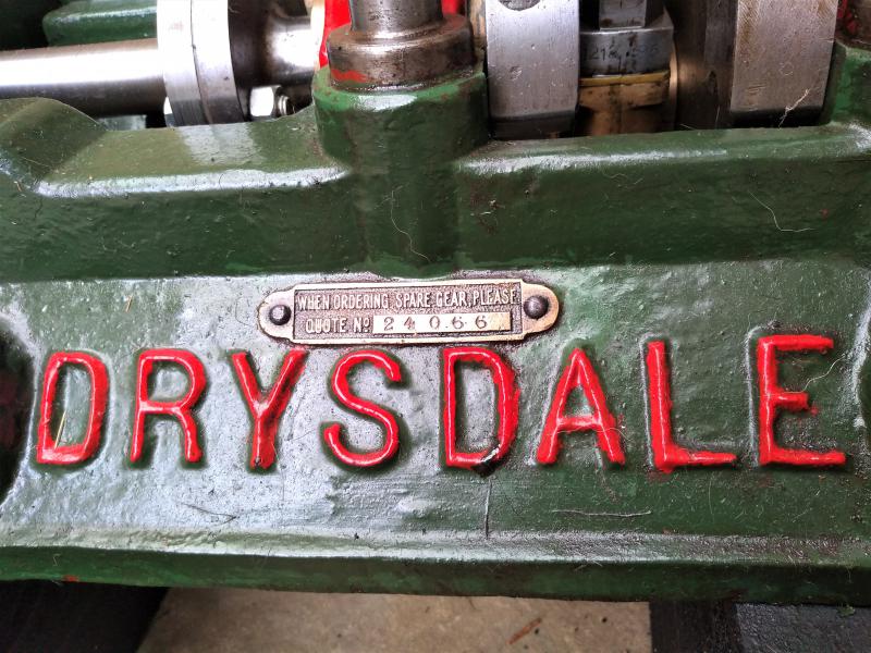 Drysdale vertical engine with reversing gear