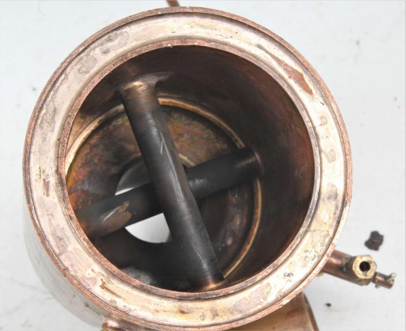 Small vertical copper boiler