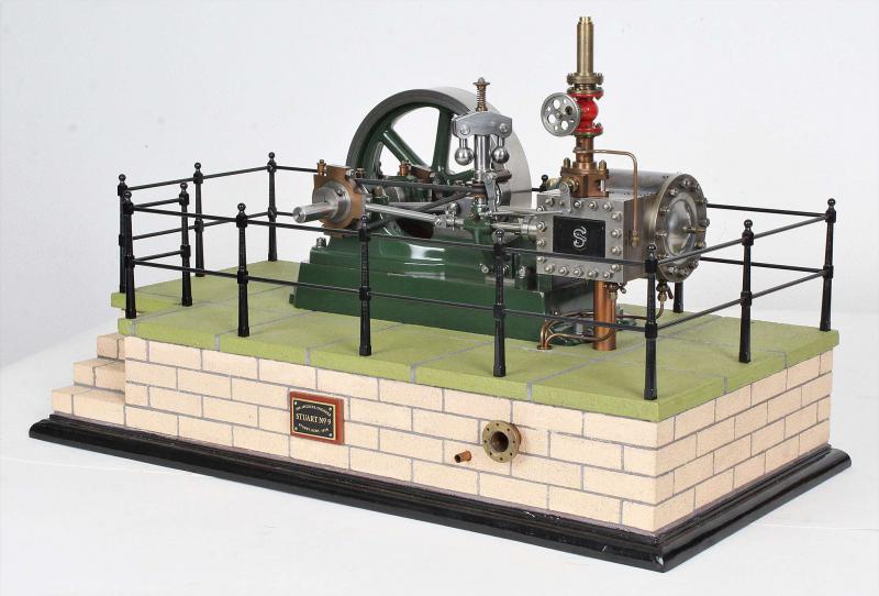 Stuart No.9 horizontal mill engine with governor and water pump