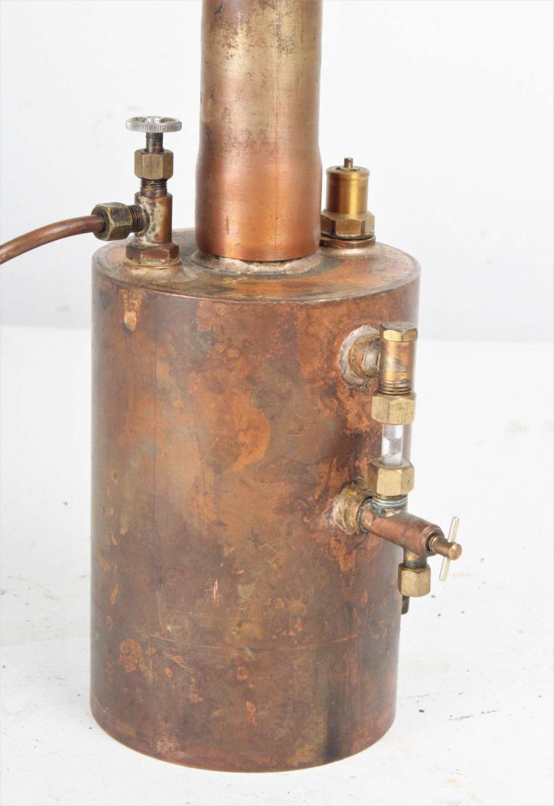 Small vertical copper boiler