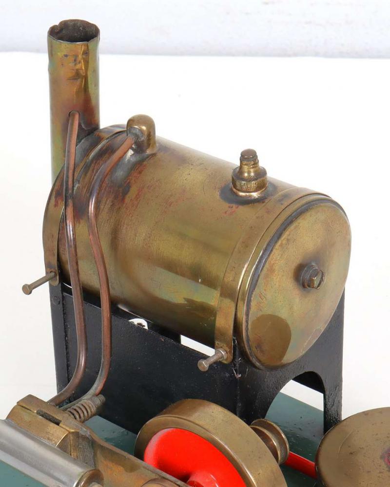 Oscillating engine with spirit-fired boiler