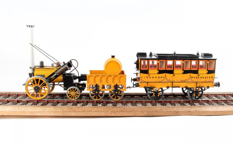 3 1/2 inch gauge Hornby "Rocket" with coach