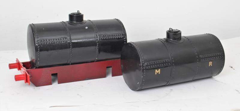 Two 3 1/2 inch gauge wagon tanks