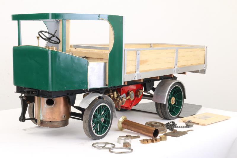 2 inch scale part-built Clayton steam wagon, commercial boiler
