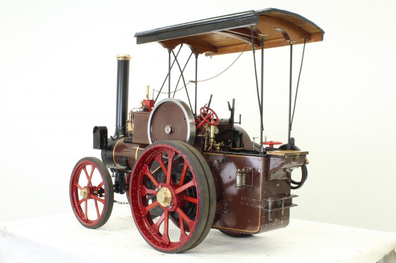 3 inch scale Ruston & Proctor steam tractor with driving trolley