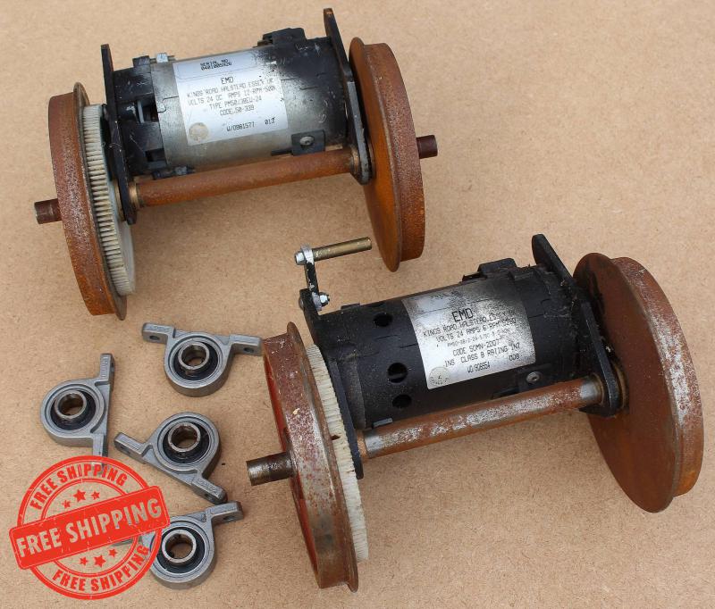 Pair 7 1/4 inch gauge powered wheelsets 