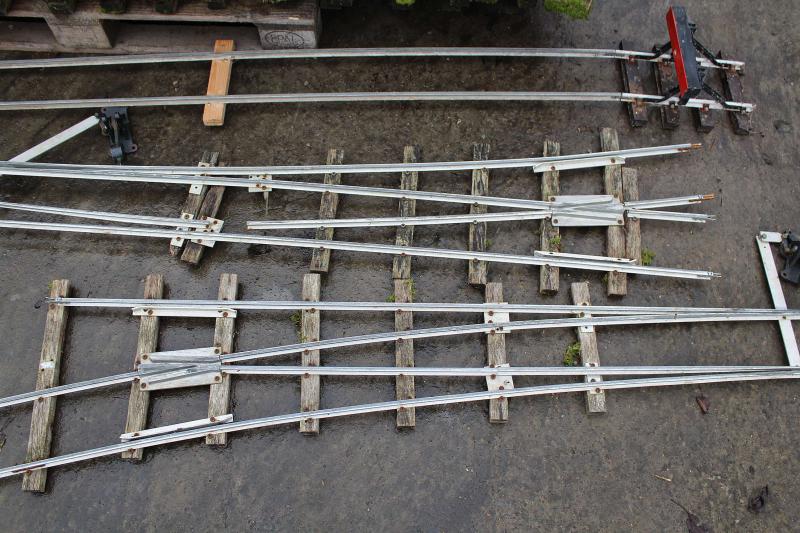 120 metres 5 inch gauge track with two turnouts and buffer stops