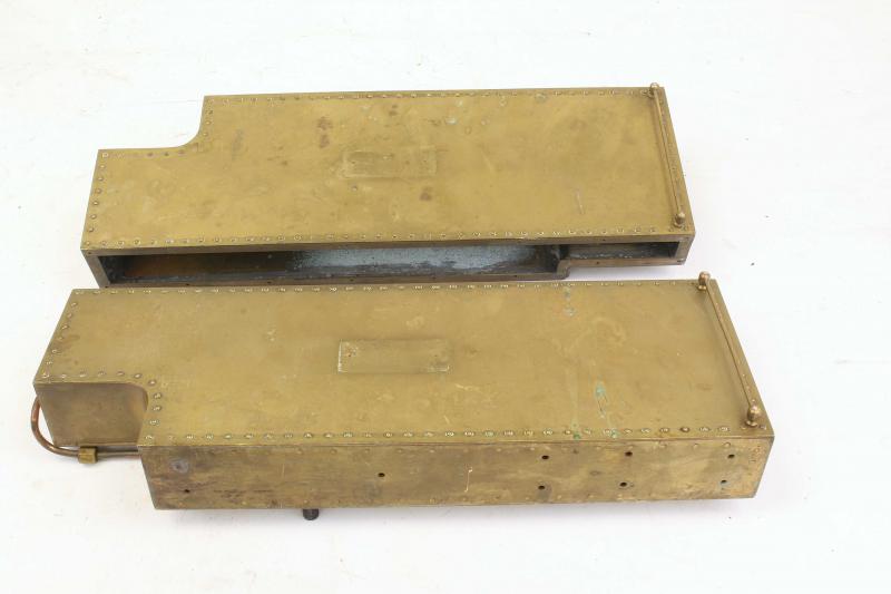 Brass side tanks and spectacle plate