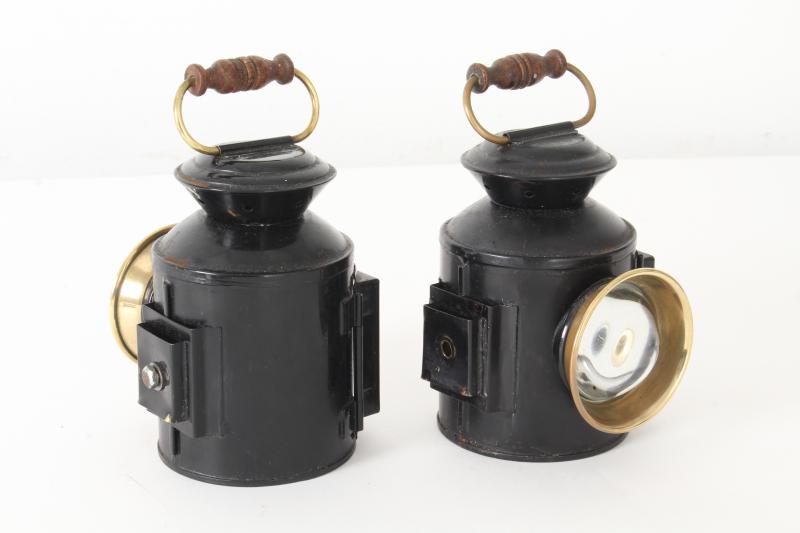 Pair of 4 inch scale traction engine headlamps