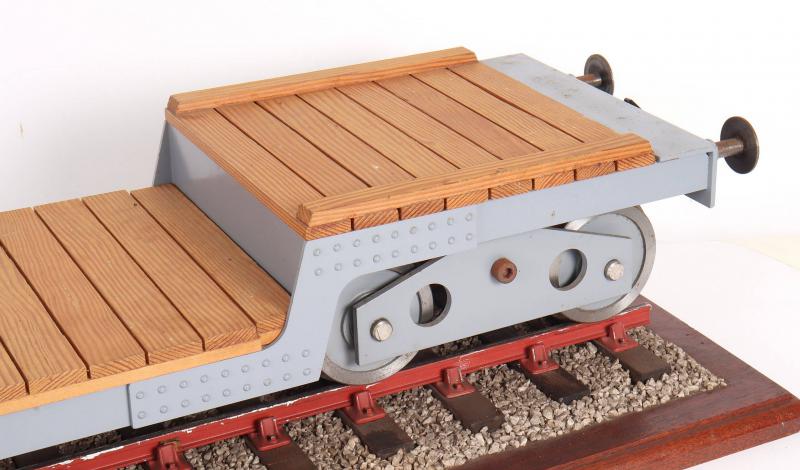 5 inch gauge braked well wagon driving truck