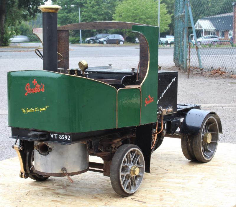 2 inch scale Clayton steam wagon with articulated trailer