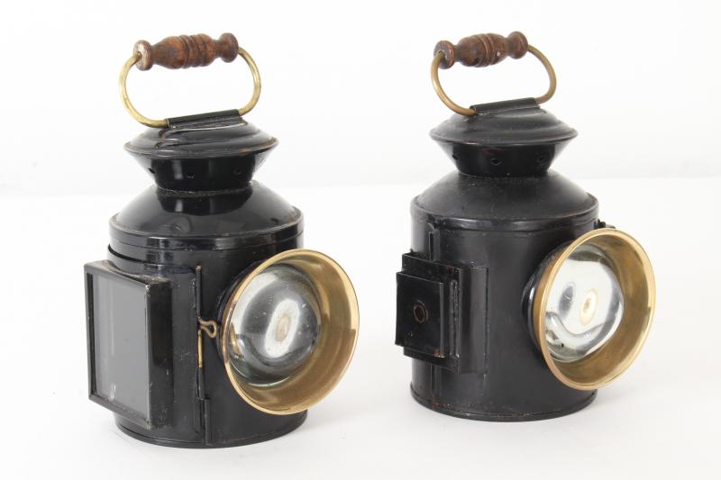 Pair of 4 inch scale traction engine headlamps