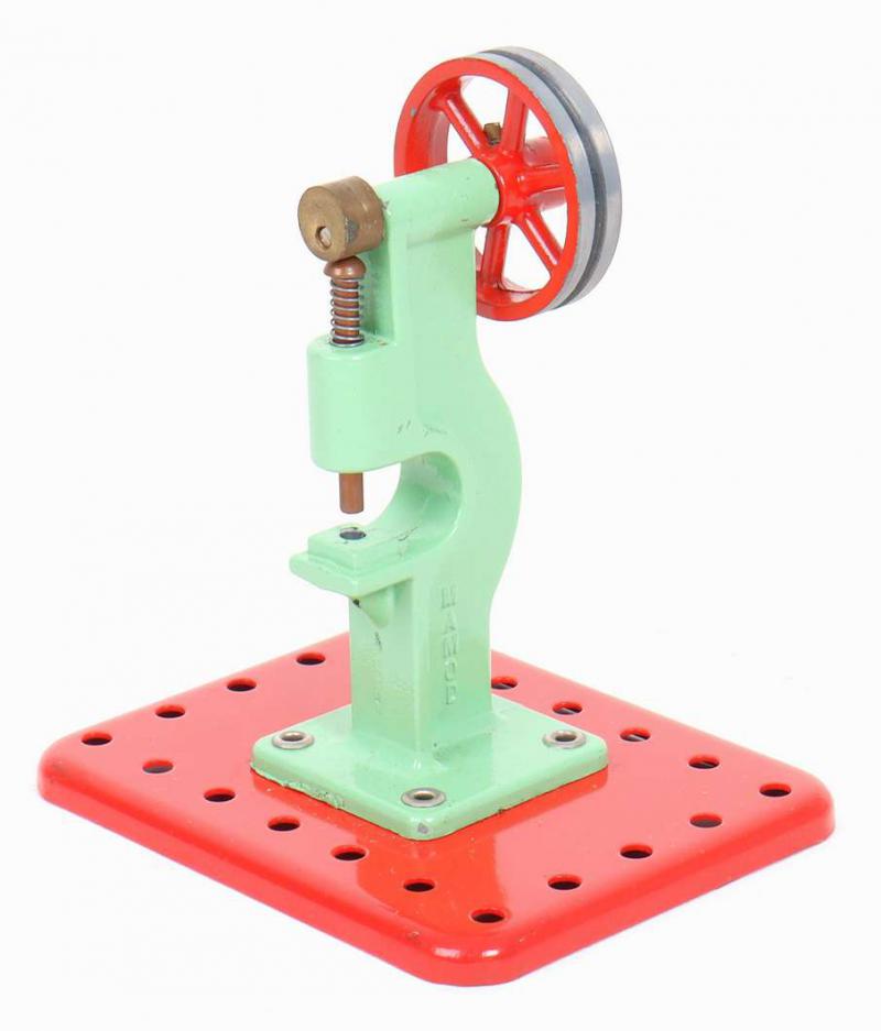 Mamod power press, miniature grinding machine and SEL model fan