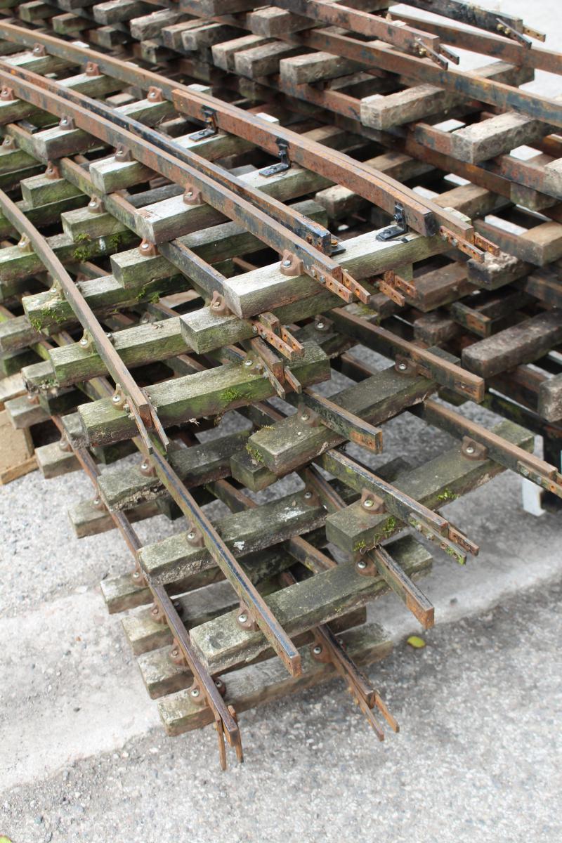 5 inch gauge steel rail track with turnout